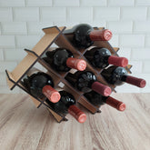 Adega De Mdf Cru Para Mesa Com 8 Nichos Suporte Porta Garrafas De Vinho Sulartes